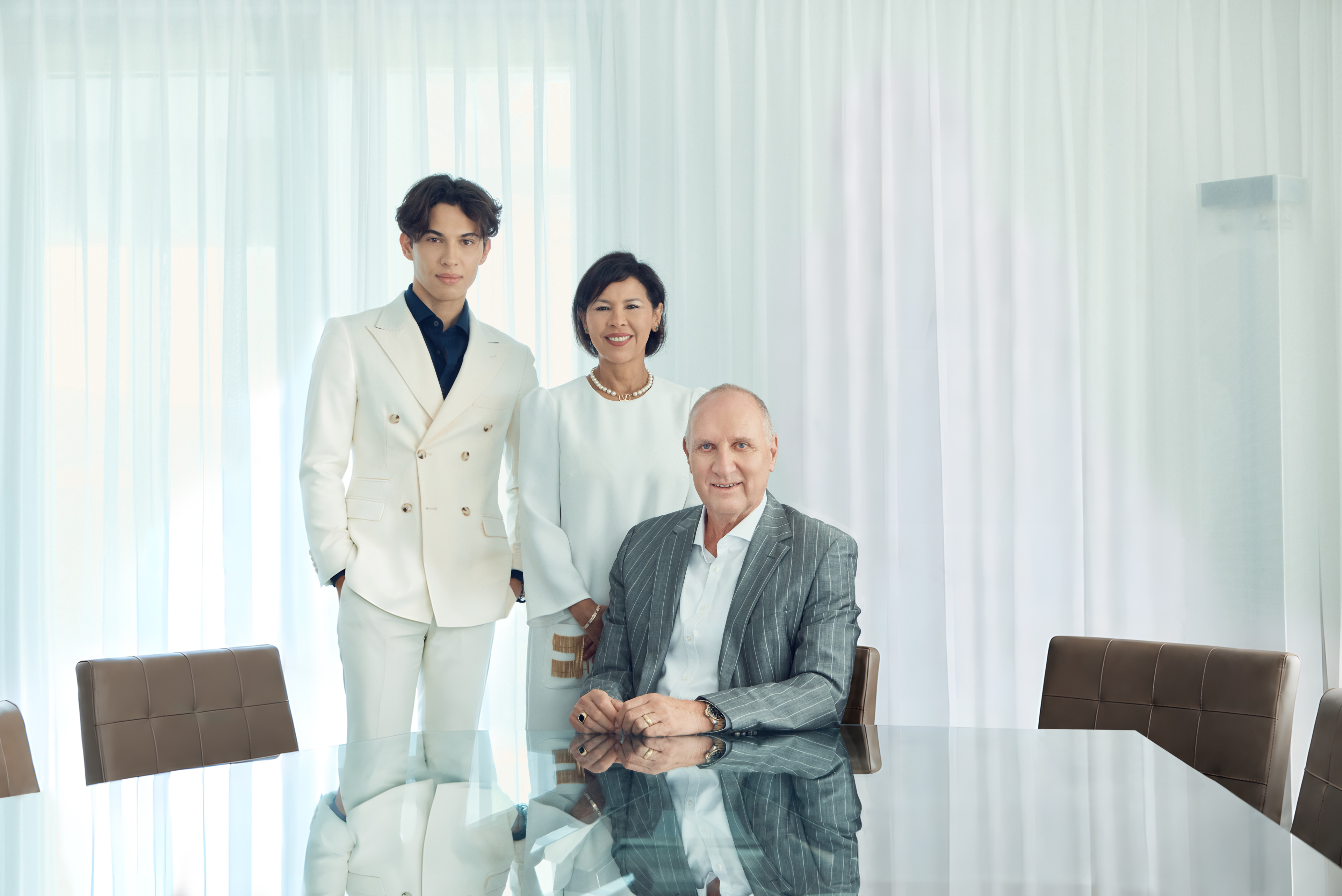 Matheus Leimann, Lindalva Rodrigues da Silva and Urs Leimann at the family office